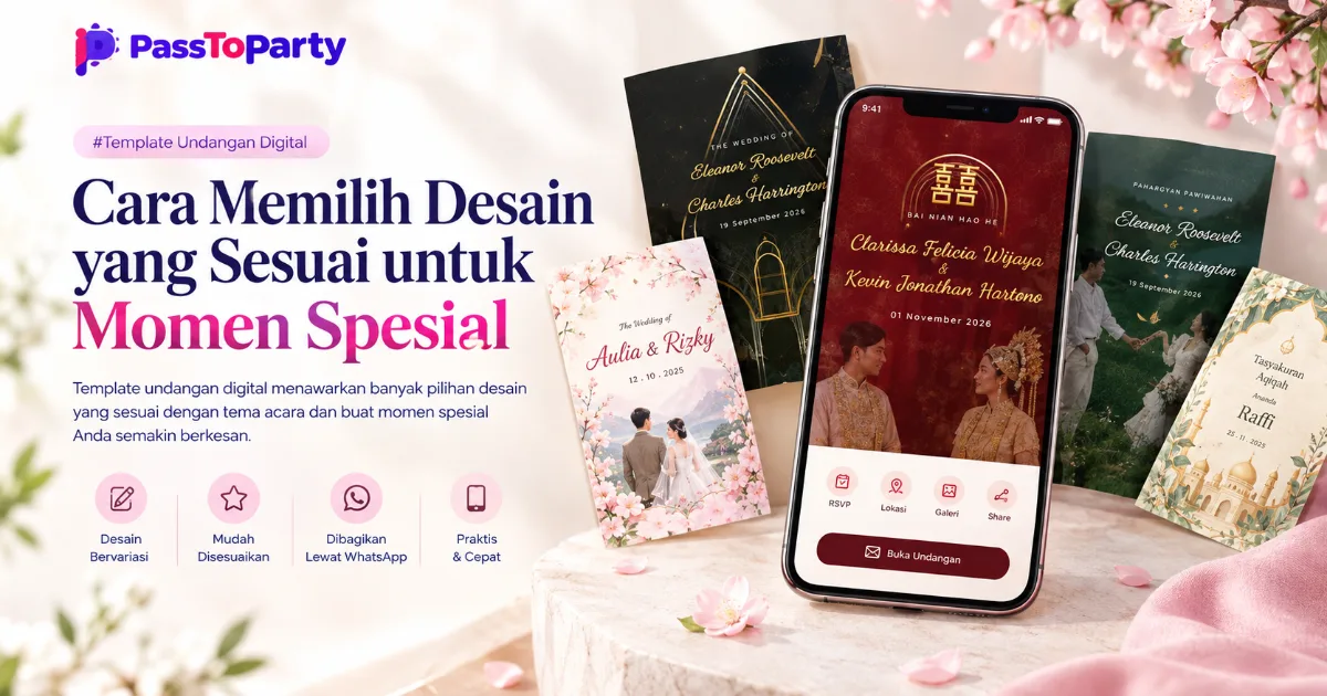 Template Undangan Digital untuk Pernikahan & Berbagai Acara | PassToParty