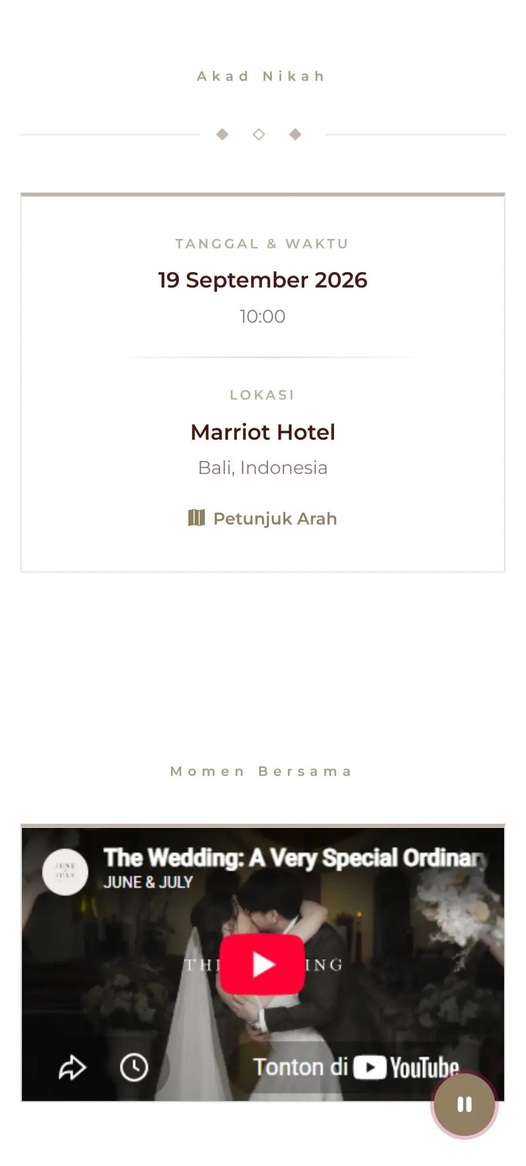 Preview template undangan sebelumnya