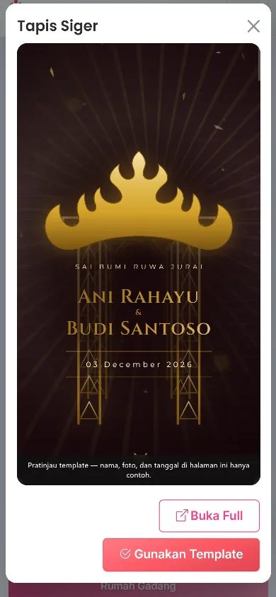 Preview template undangan berikutnya